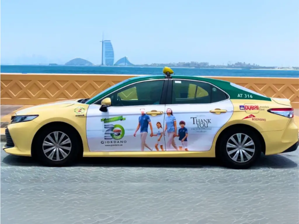 Taxi advertising in dubai