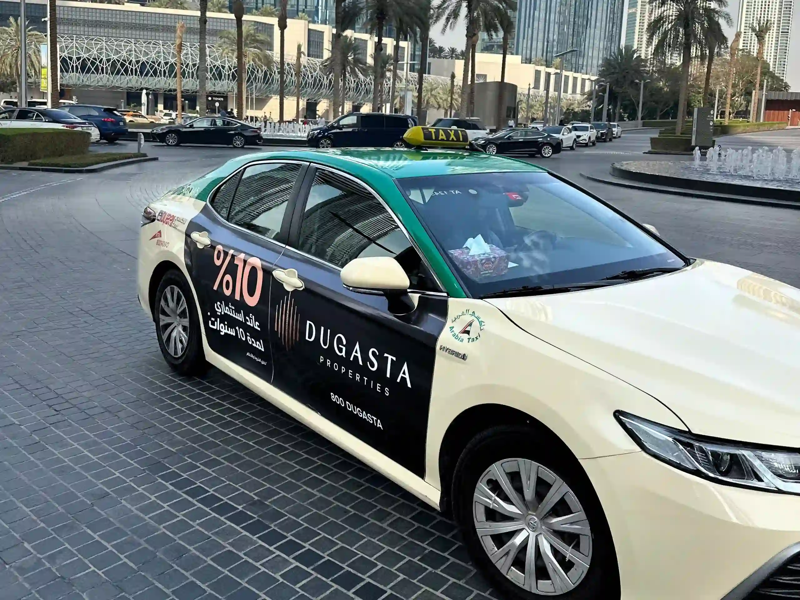 taxi branding in dubai mall