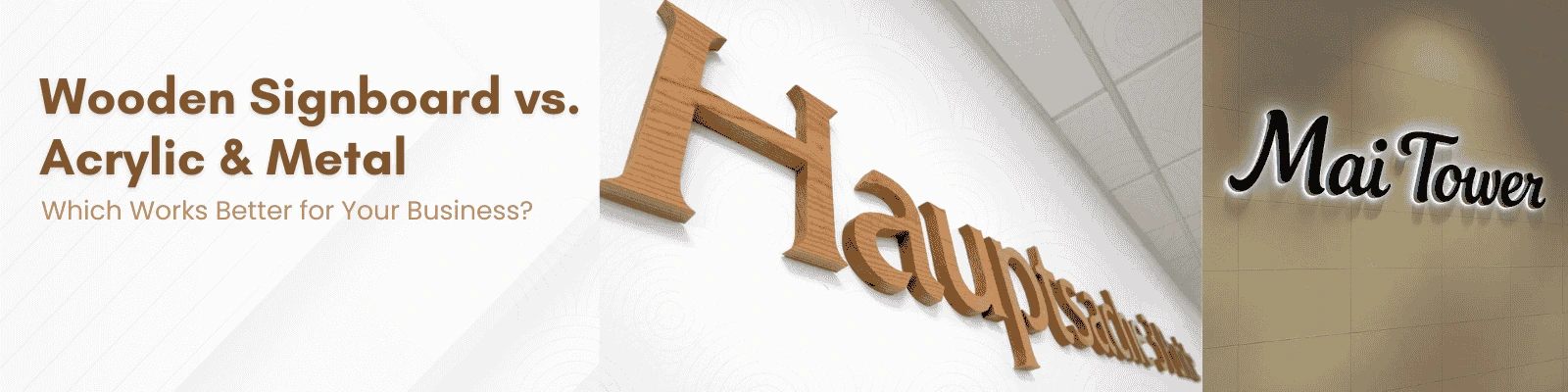 wooden signboards