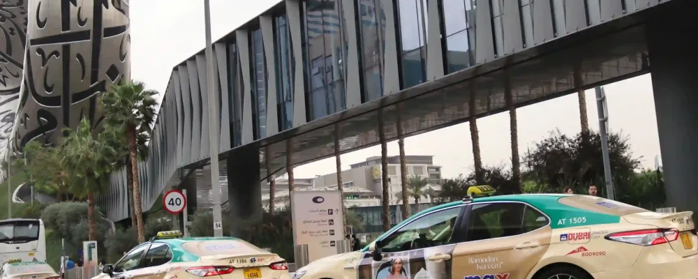 Taxi Advertising Near Burj Khalifa